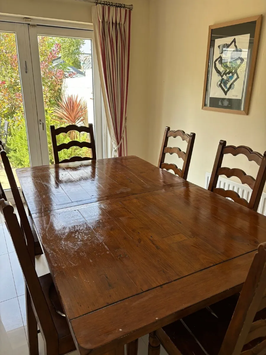 Dining table & 6 chairs - Image 3