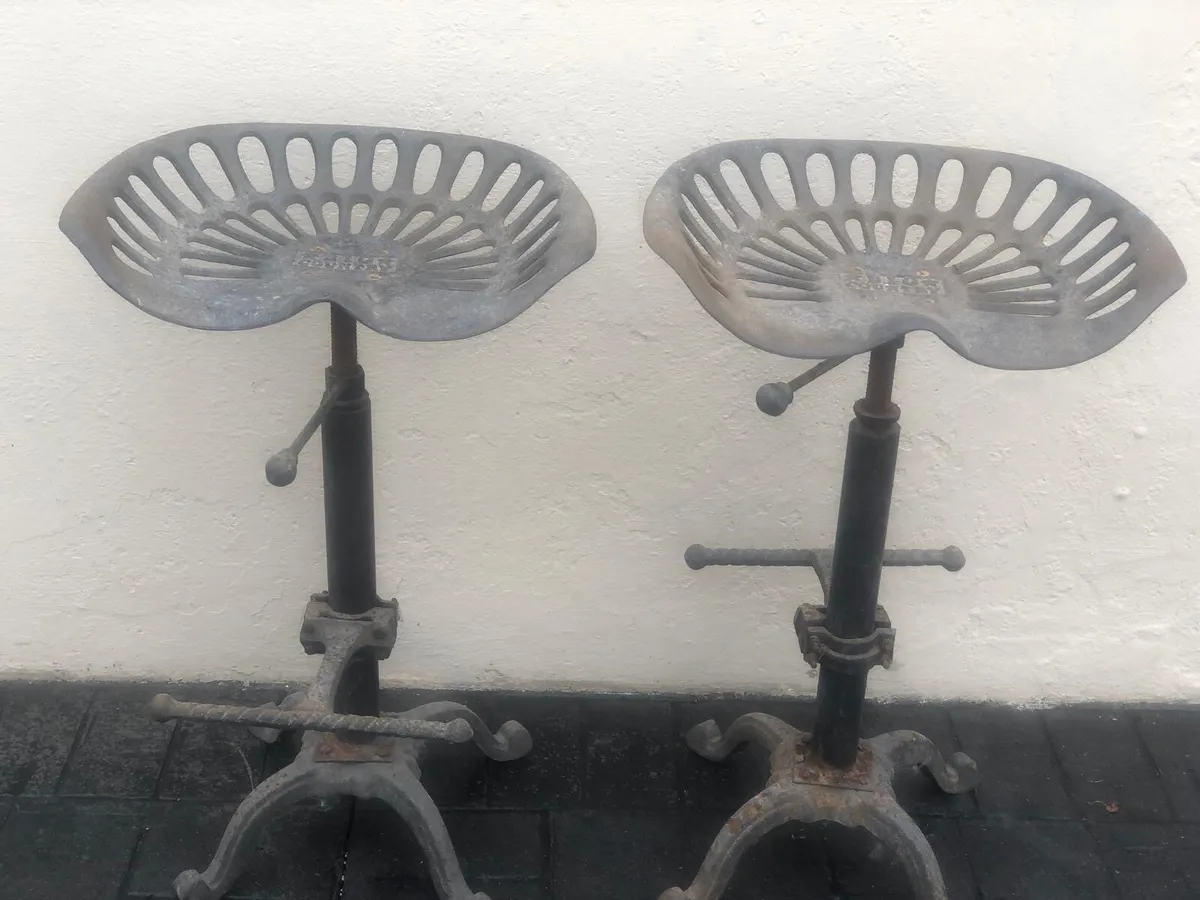 Cast iron tractor kitchen bar stool