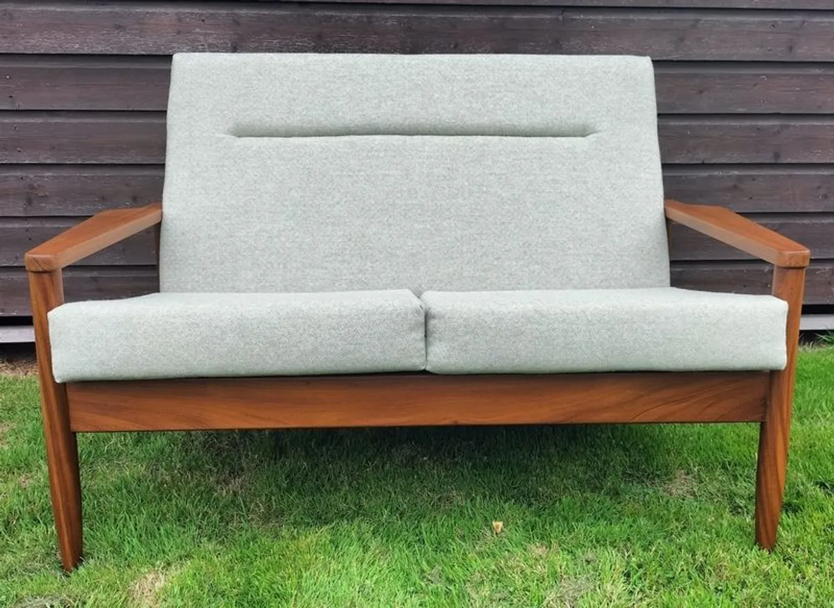 Mid Century Vintage Crannac Two Seater Settee - Image 4