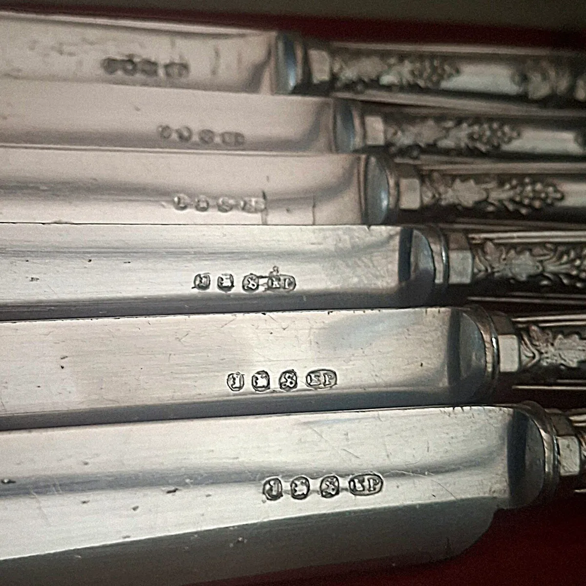 1950s Hiram Wild "Springtime" Silver Plated Knives - Image 3