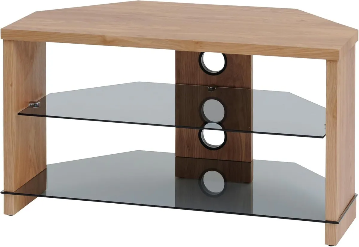 TV Stand with Wood Top and Sides Tinted - Image 1