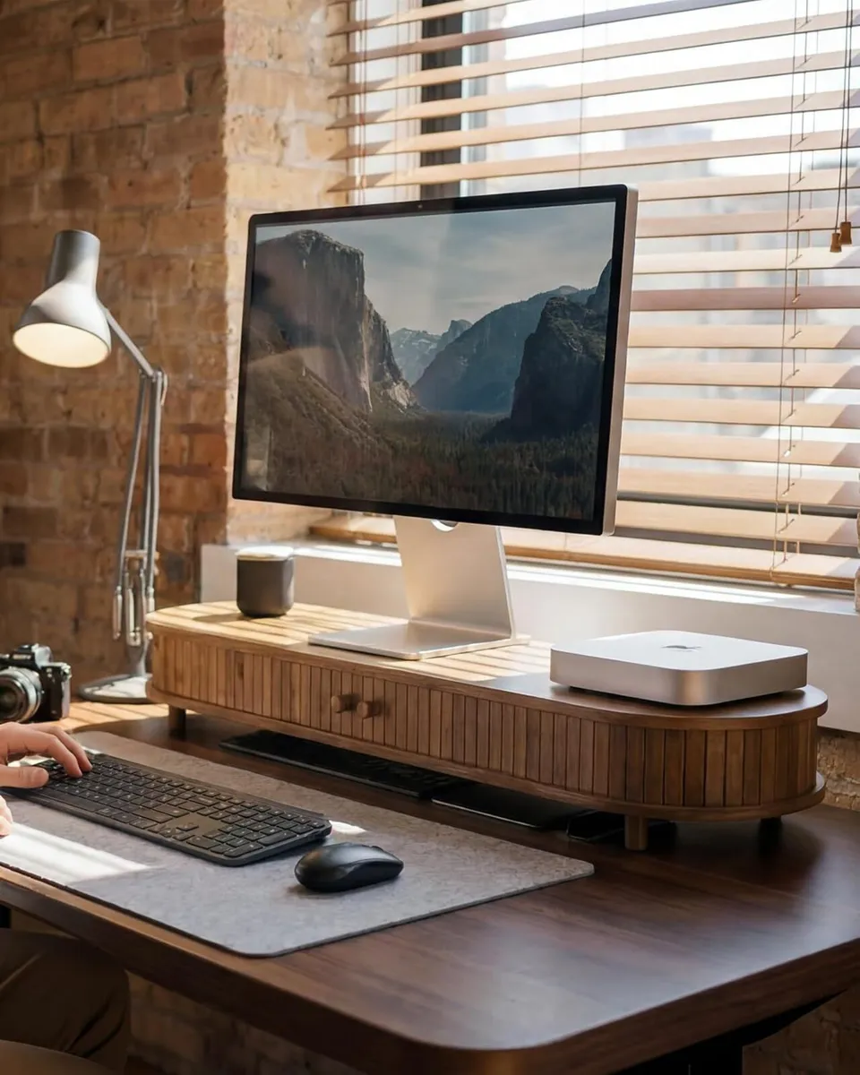 Curved Dual Monitor Stand Riser - Image 2