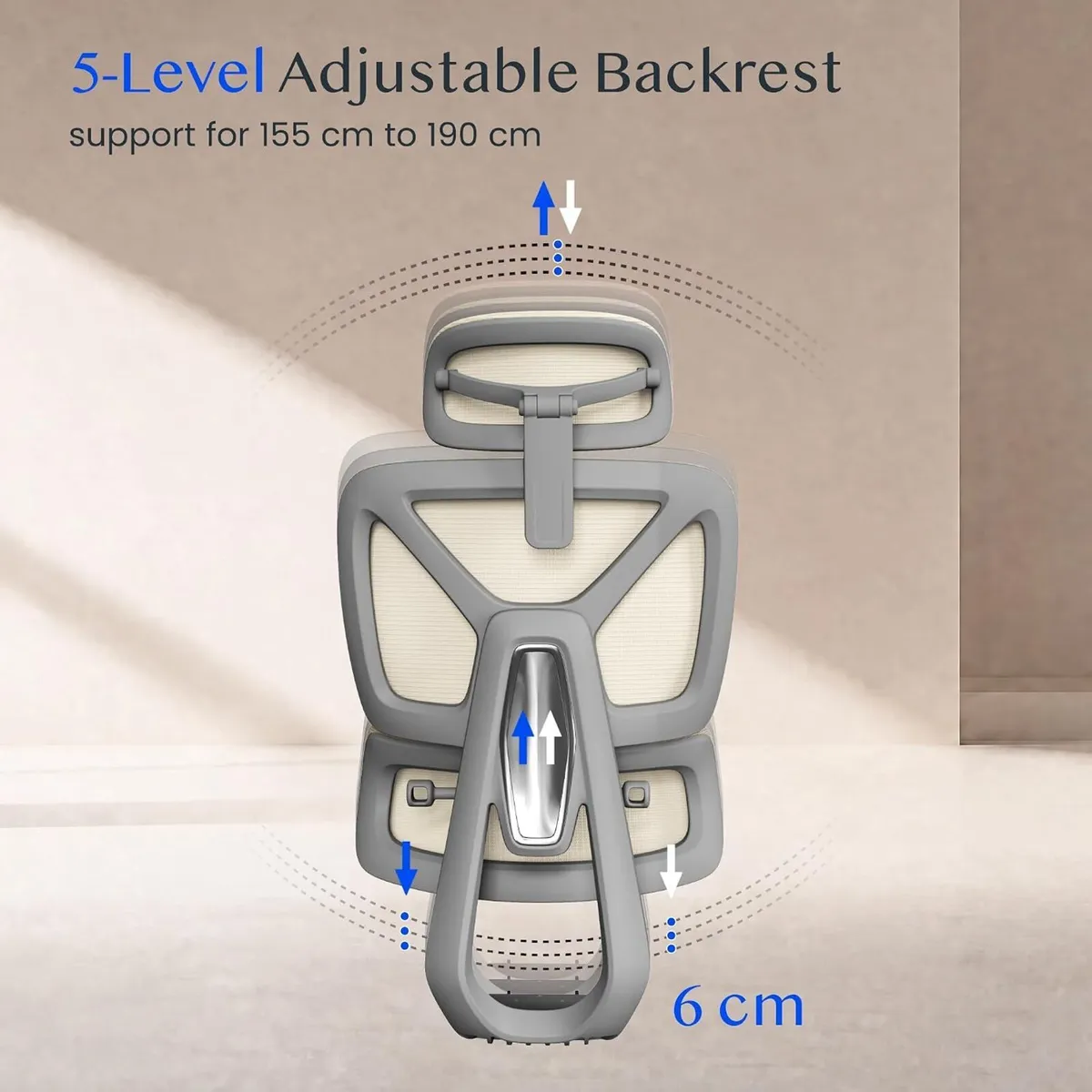 Ergonomic Office Chair with Footrest 5d Lumbar - Image 2