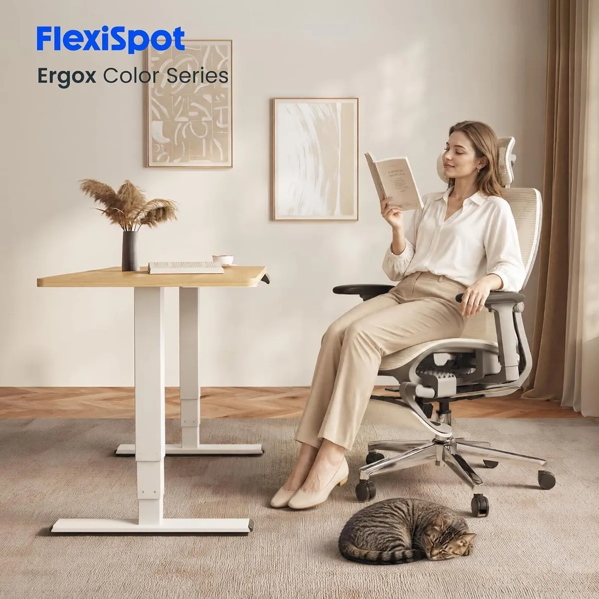 Ergonomic Office Chair with Footrest 5d Lumbar - Image 4