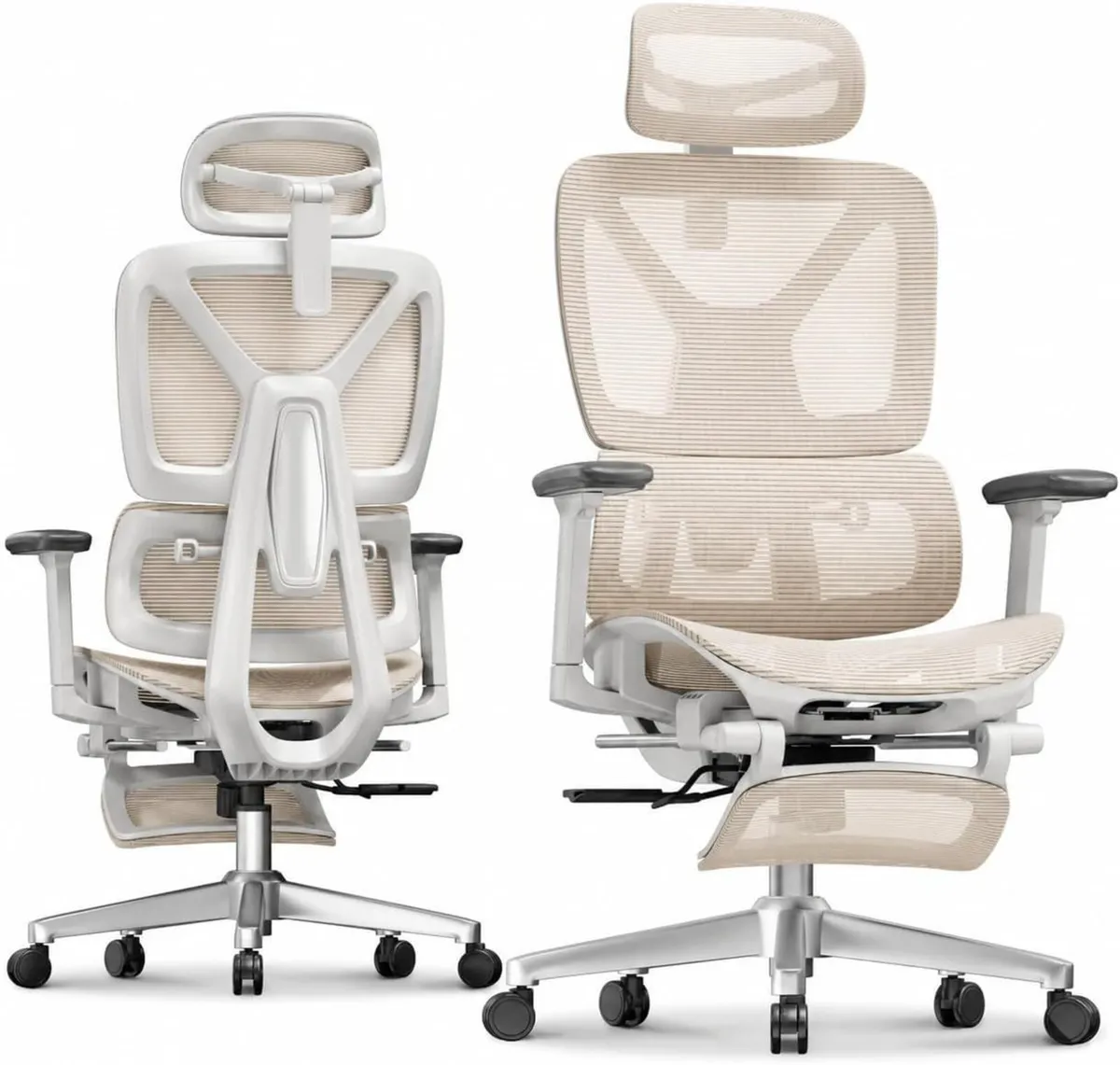 Ergonomic Office Chair with Footrest 5d Lumbar - Image 1