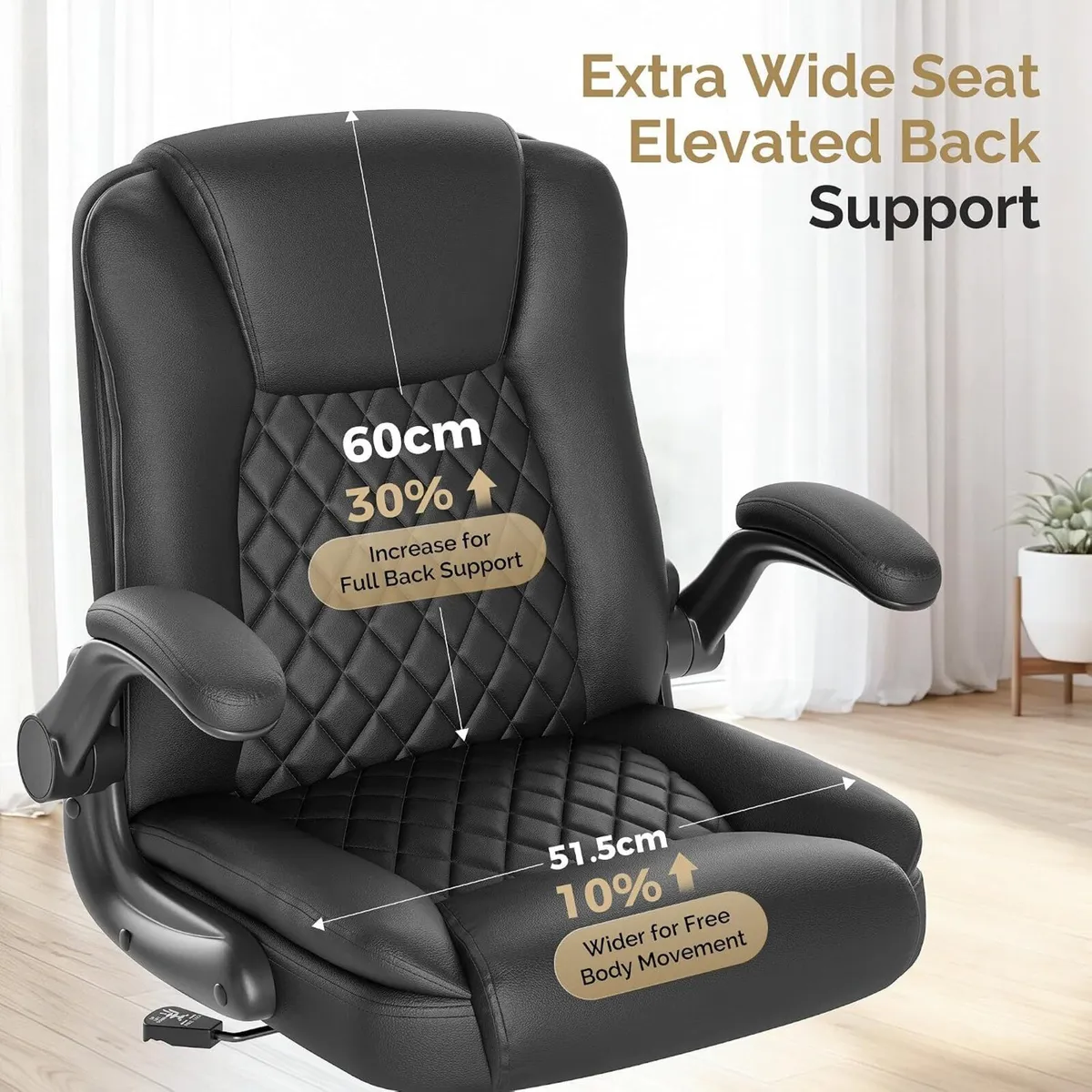 Executive Office Chair with Flip-Up Armrests 90 - Image 4