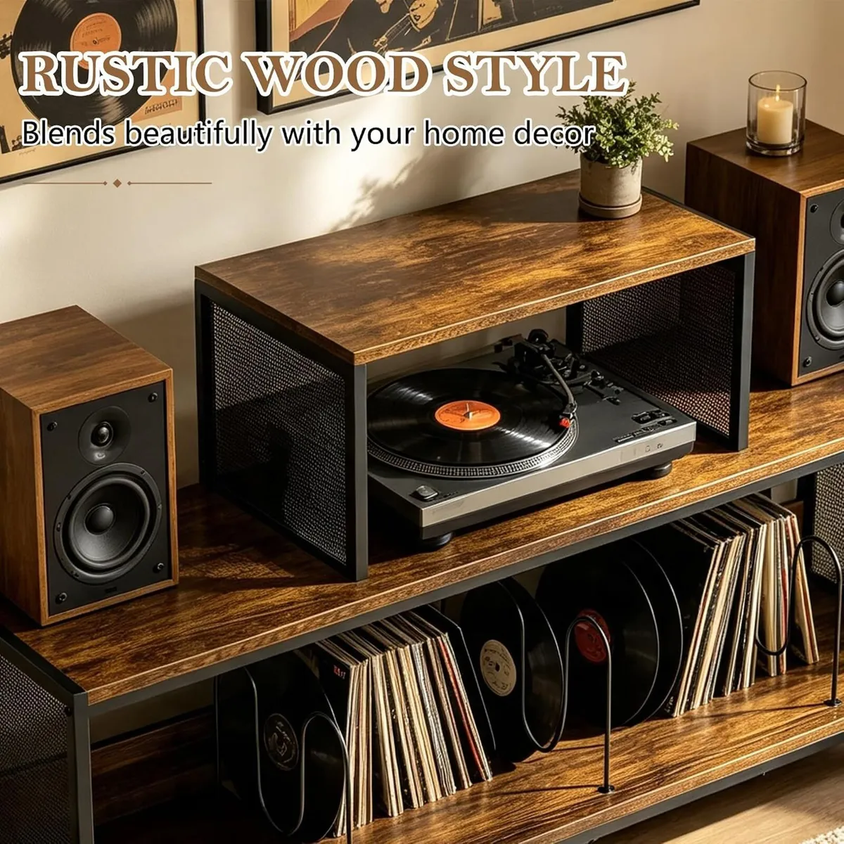 Record Player Stand with Vinyl Storage 350+ - Image 4