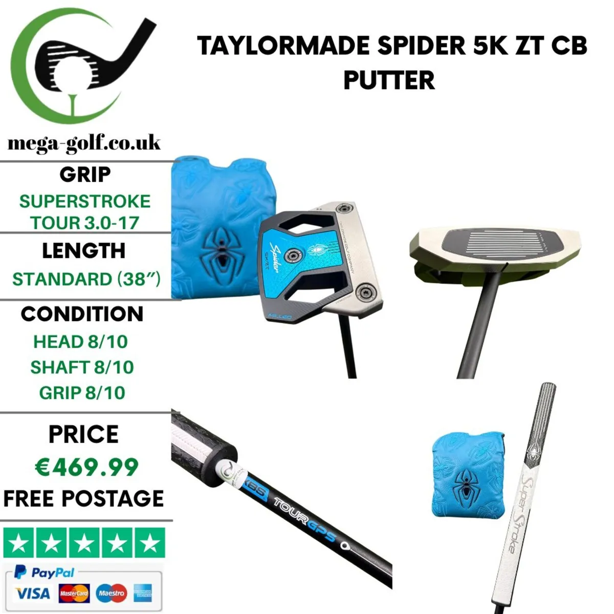 Taylormade Spider 5K ZT CB Putter / 38" - Image 1