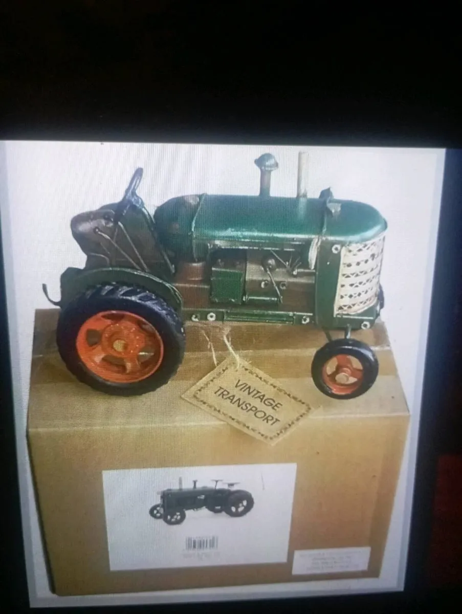 GREEN & BLUE VINTAGE STYLES MODLES METAL TRACTORS - Image 2