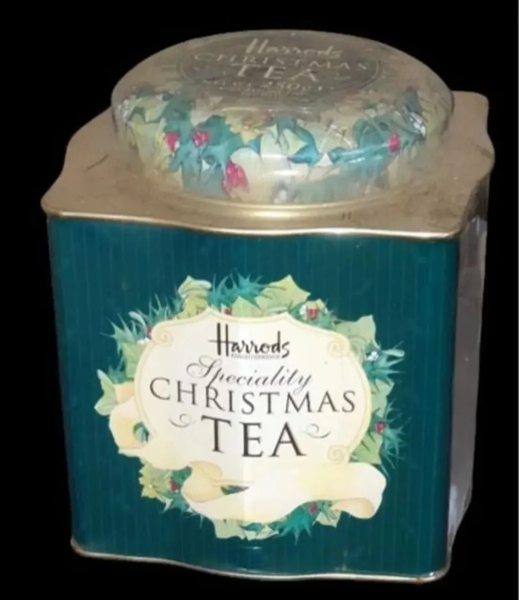 Pristine Sealed Harrods Christmas Tea Caddy - Image 2