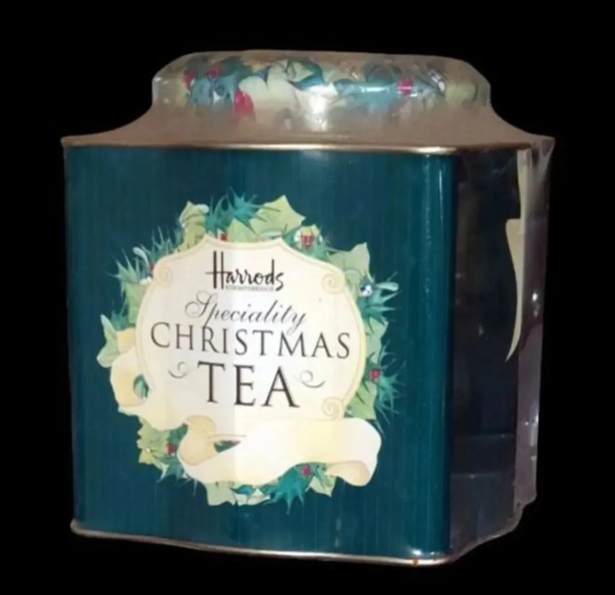 Pristine Sealed Harrods Christmas Tea Caddy - Image 1