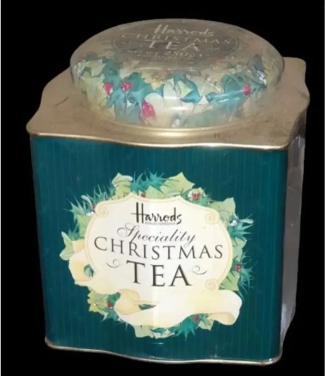 Pristine Sealed Harrods Christmas Tea Caddy - Image 3