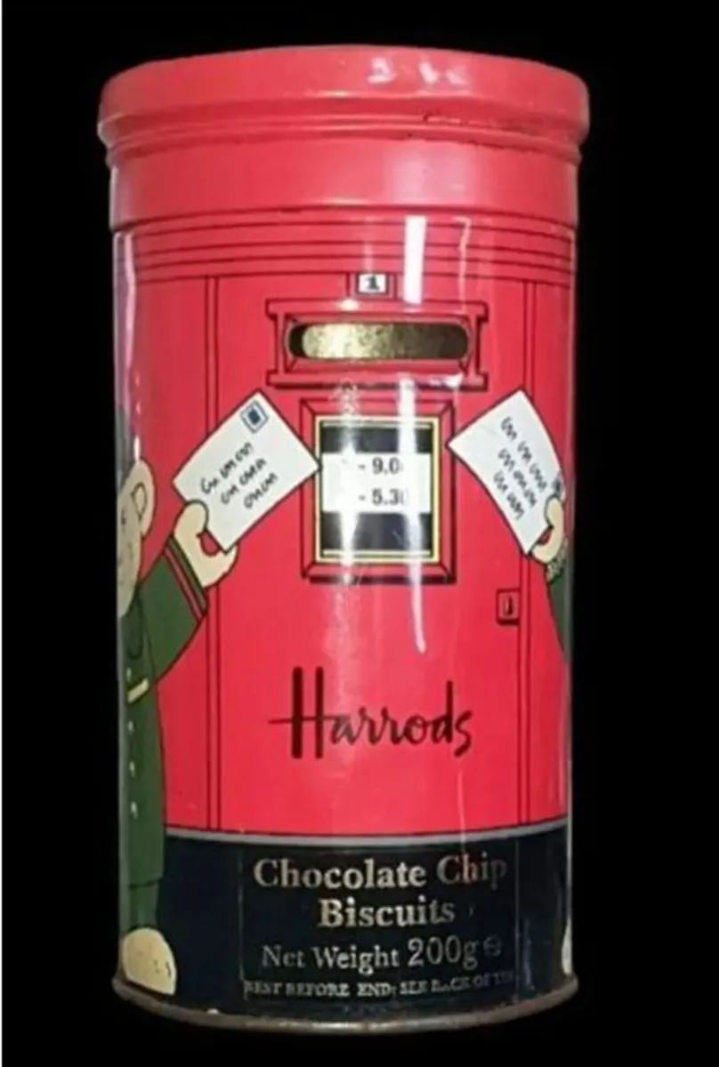 Vintage Harrods Post Box Biscuit Tin/Money Box - Image 3