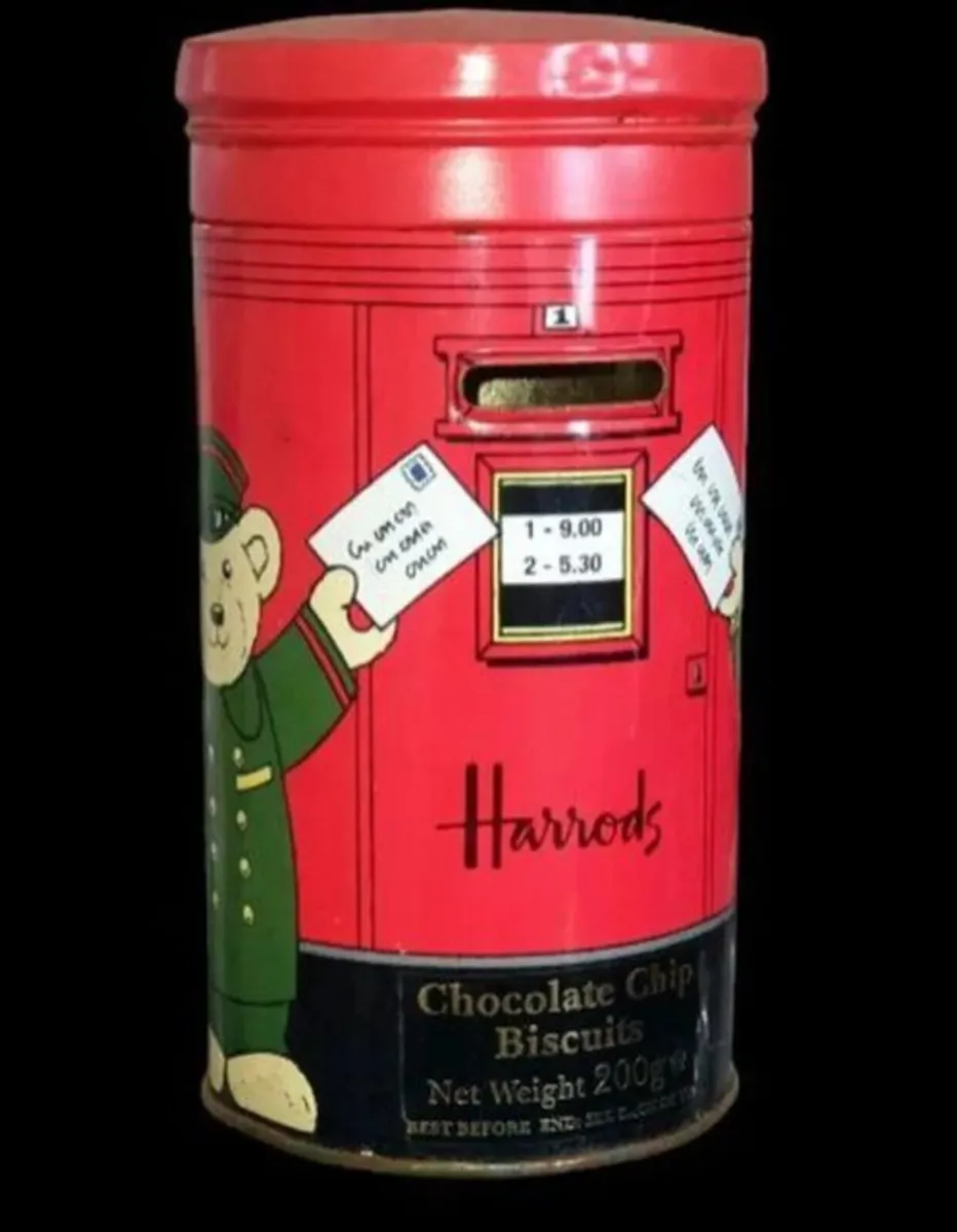 Vintage Harrods Post Box Biscuit Tin/Money Box - Image 4