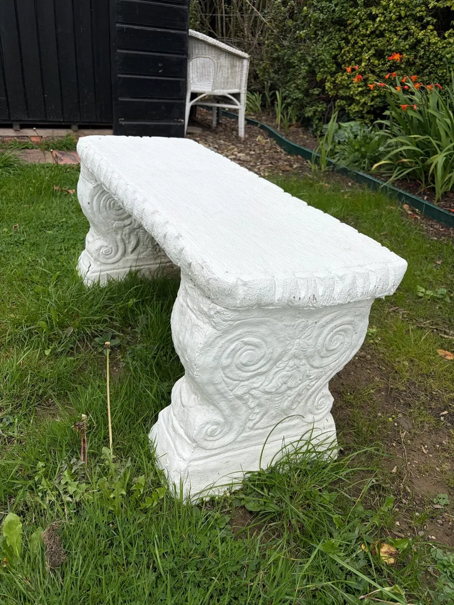 concrete garden bench - Image 3