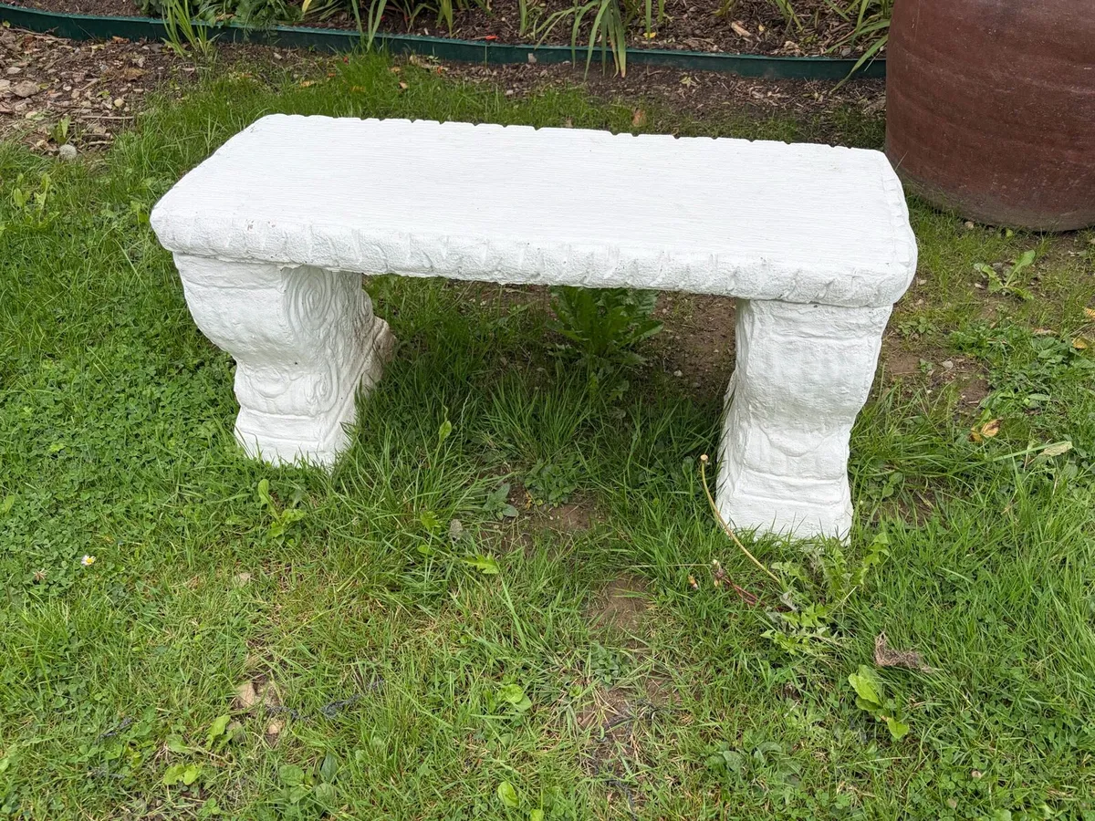 concrete garden bench - Image 1