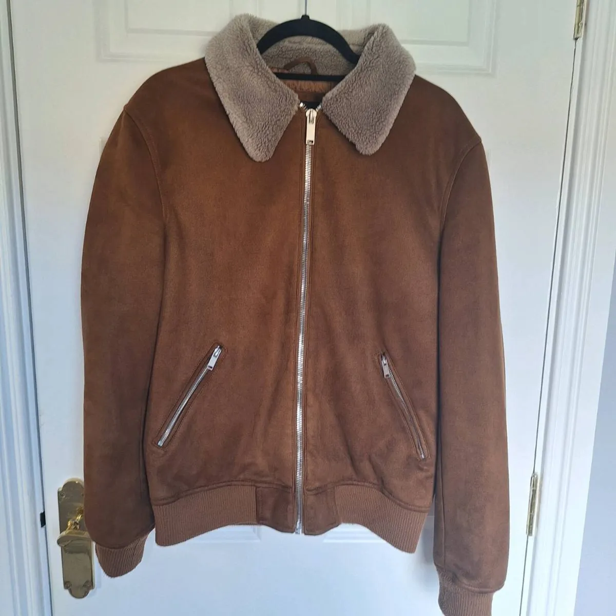 River Island mens faux suede jacket - Image 2