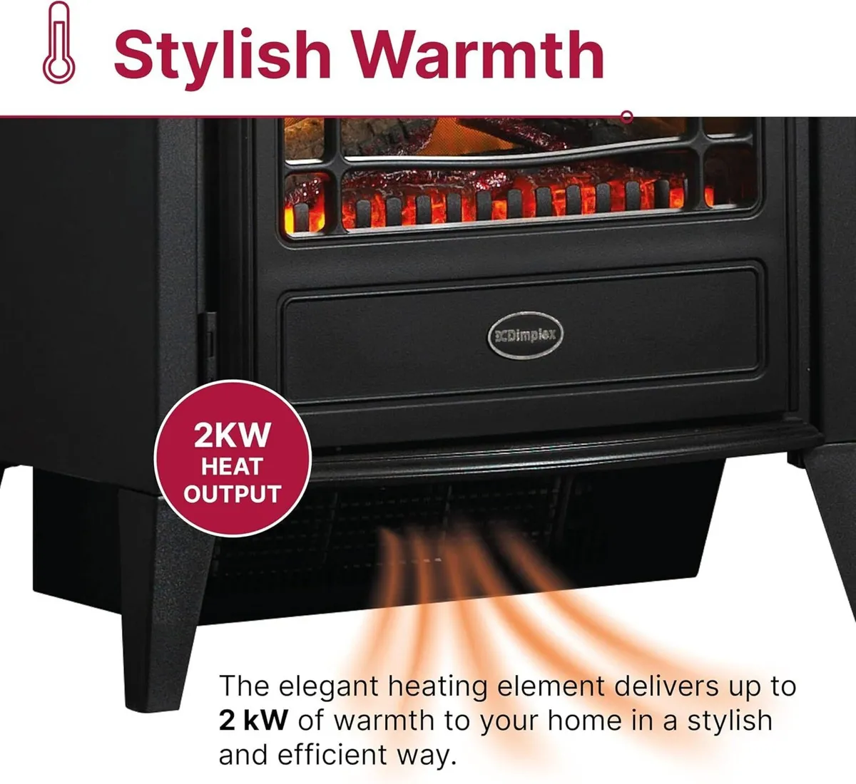 Brayford Optiflame Freestanding Electric Stove - Image 4