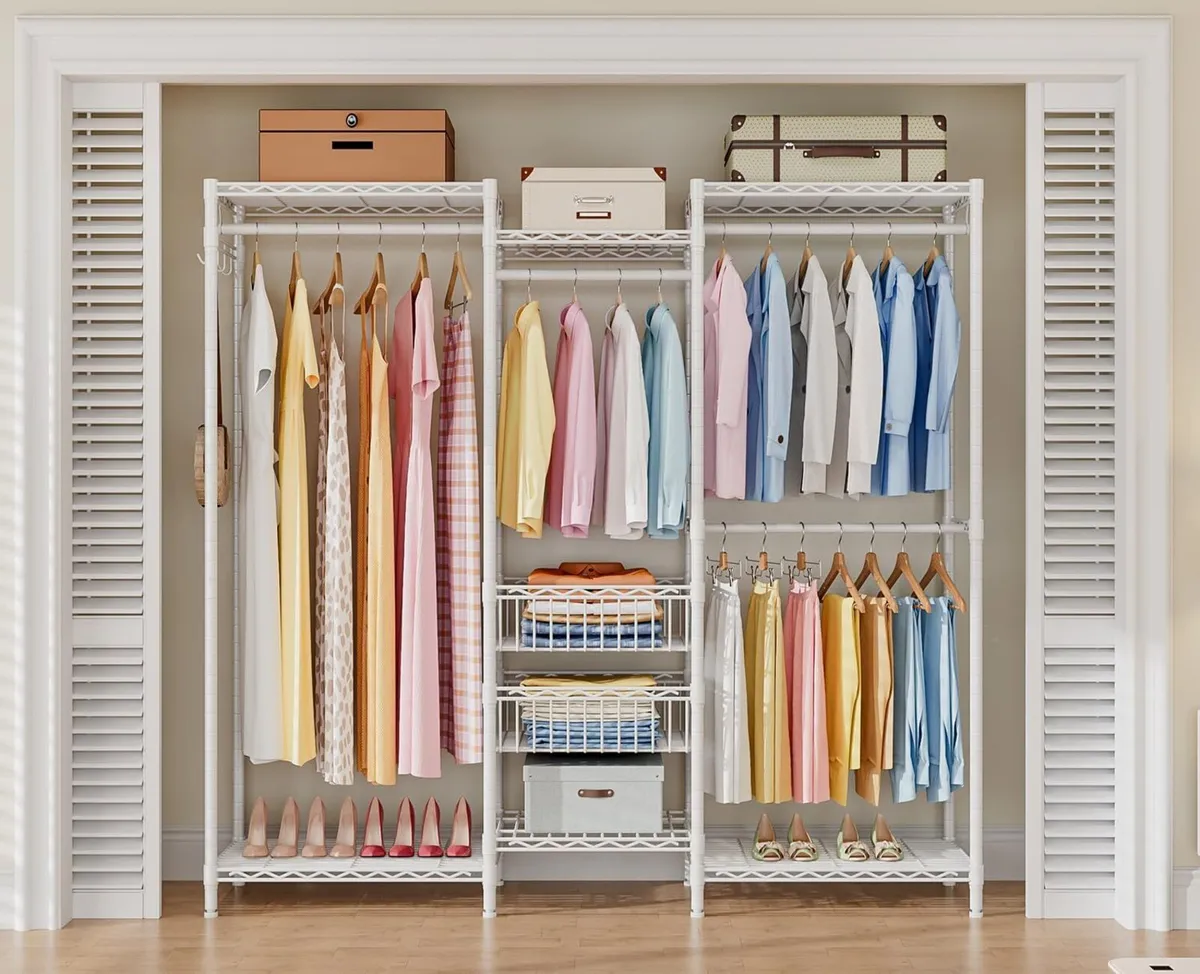 Clothes Rail Heavy Duty Clothing 155x40x182CM - Image 2