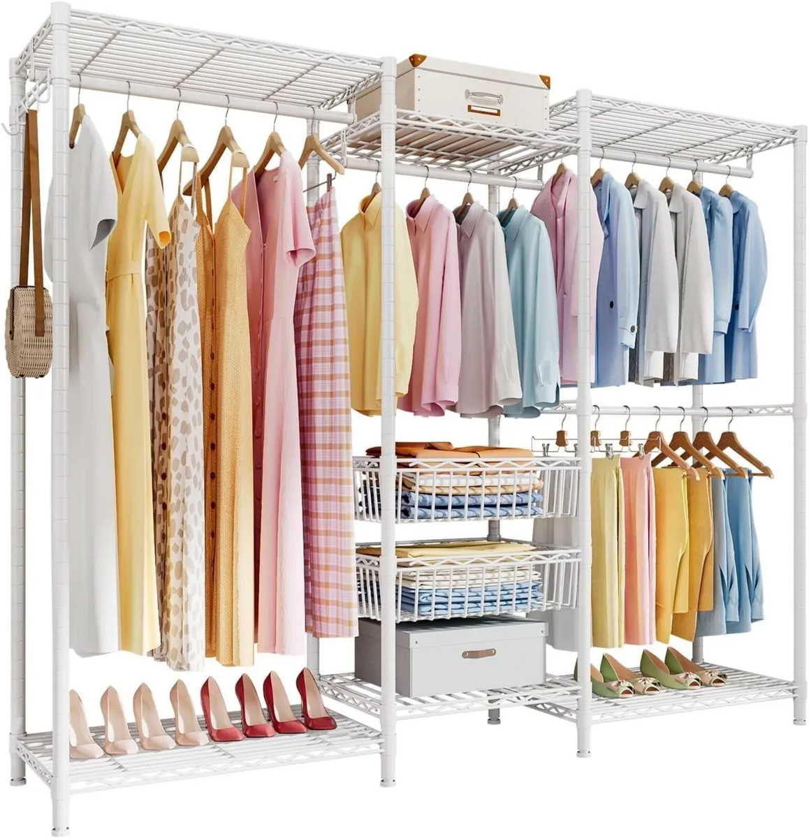 Clothes Rail Heavy Duty Clothing 155x40x182CM - Image 1