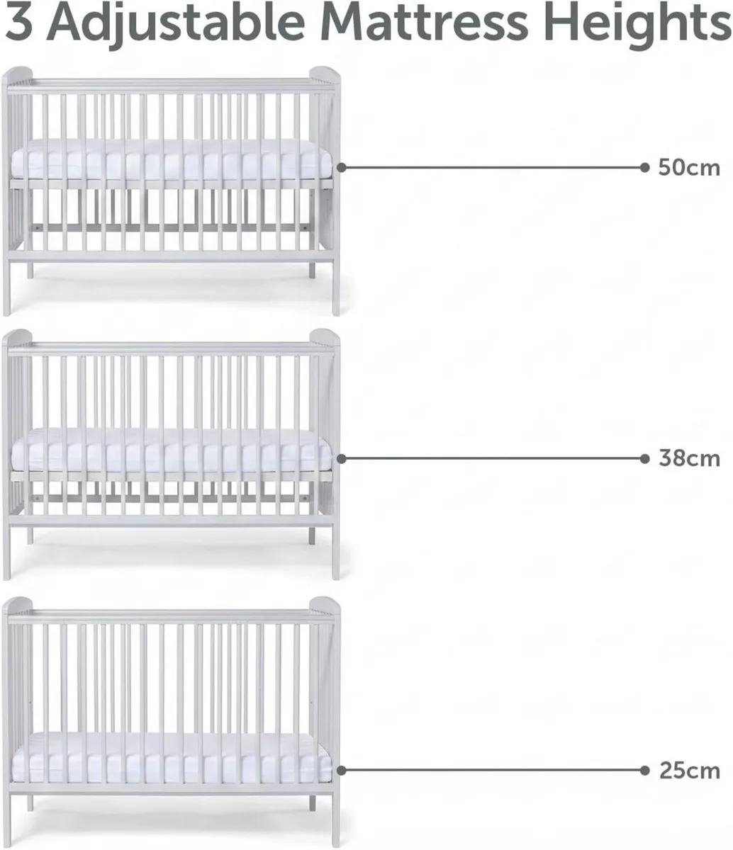 Baby Cot Bed Mattress Not Included - Image 4