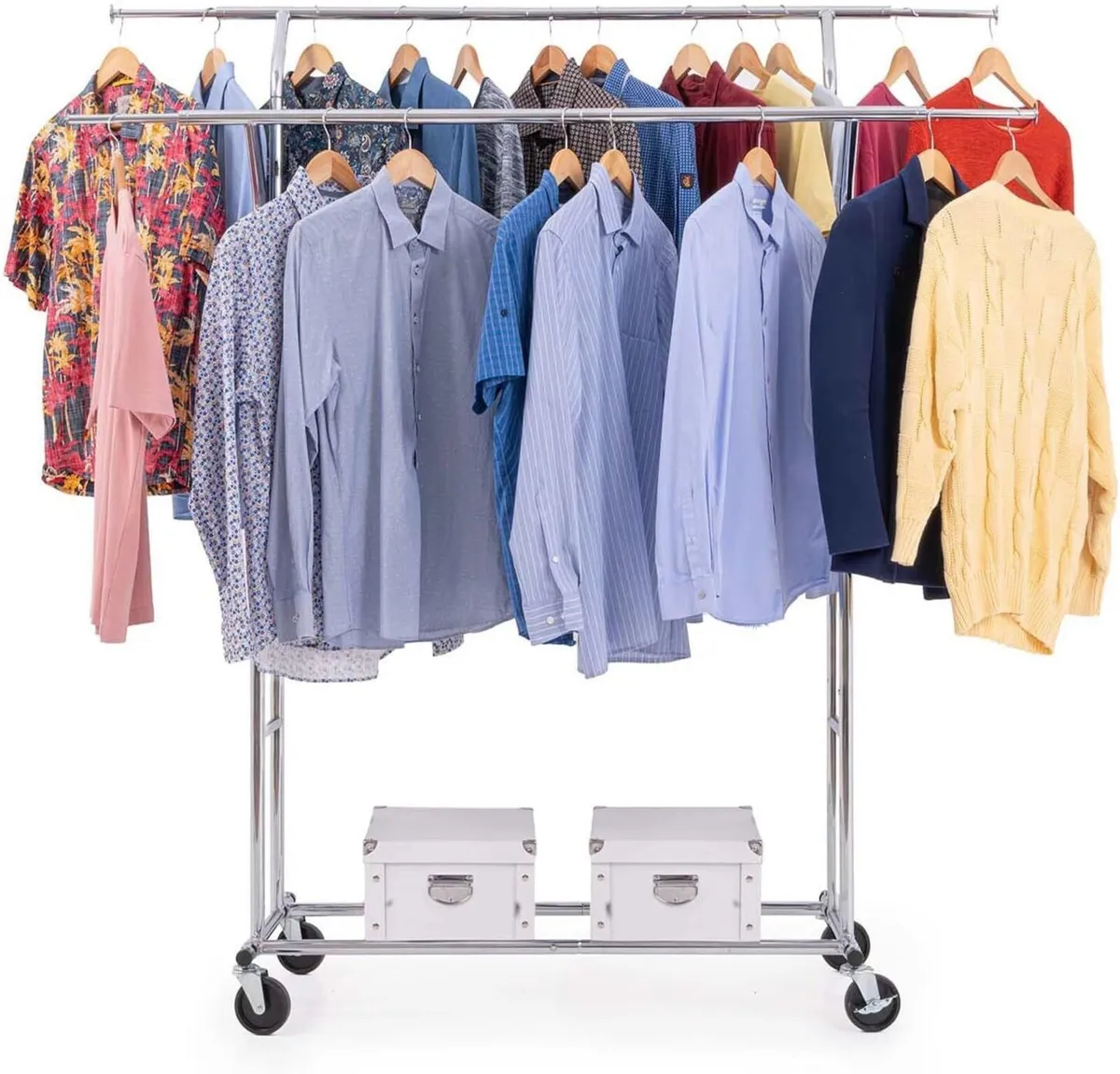 Denver Heavy Duty Double Clothes Rail on Wheels - Image 1