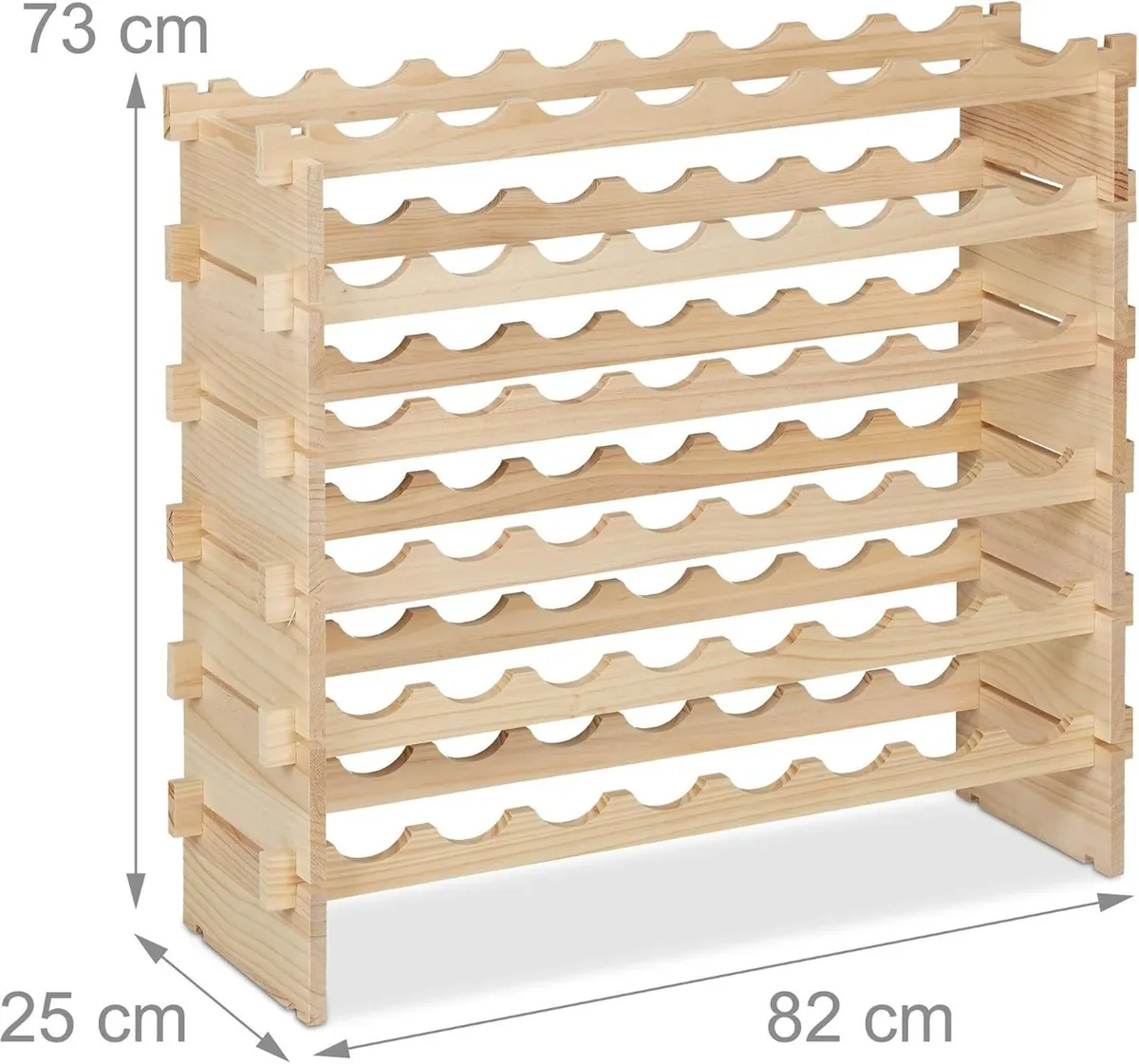 Wine Rack for 48 Bottles Stackable Shelf Beverages - Image 4