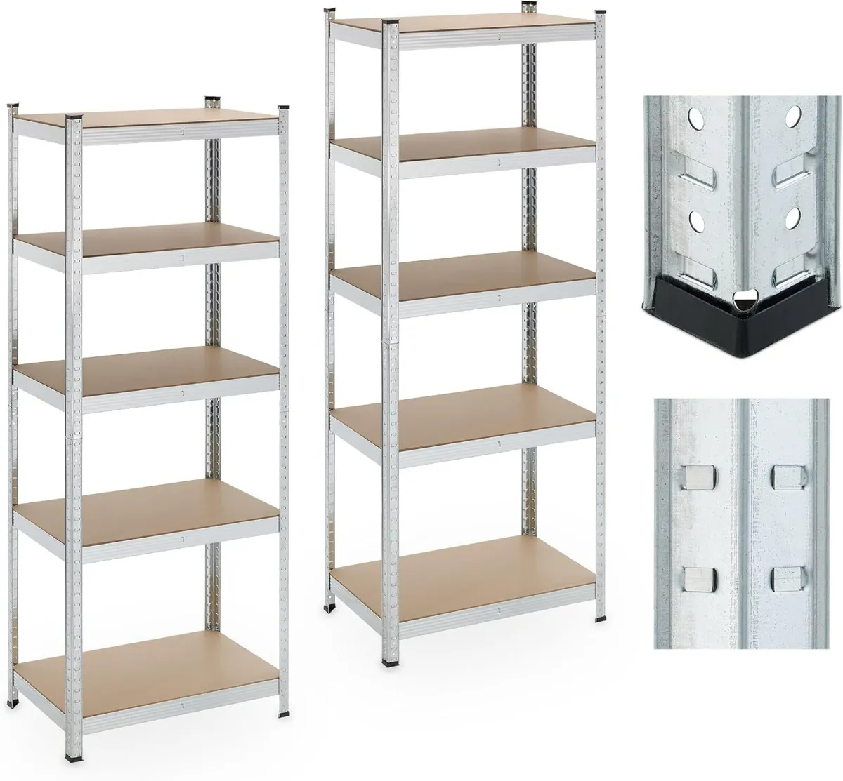 2x Heavy-Duty Storage Shelf Plastic 10% - Image 1
