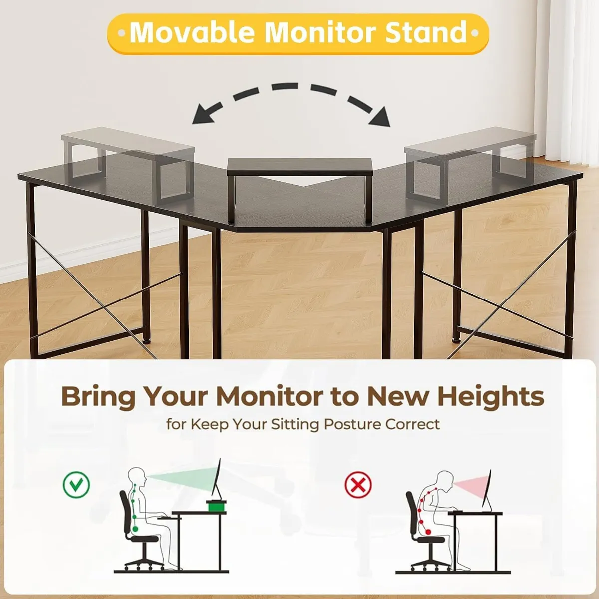 Corner Desk 50" L Shaped Gaming - Image 4