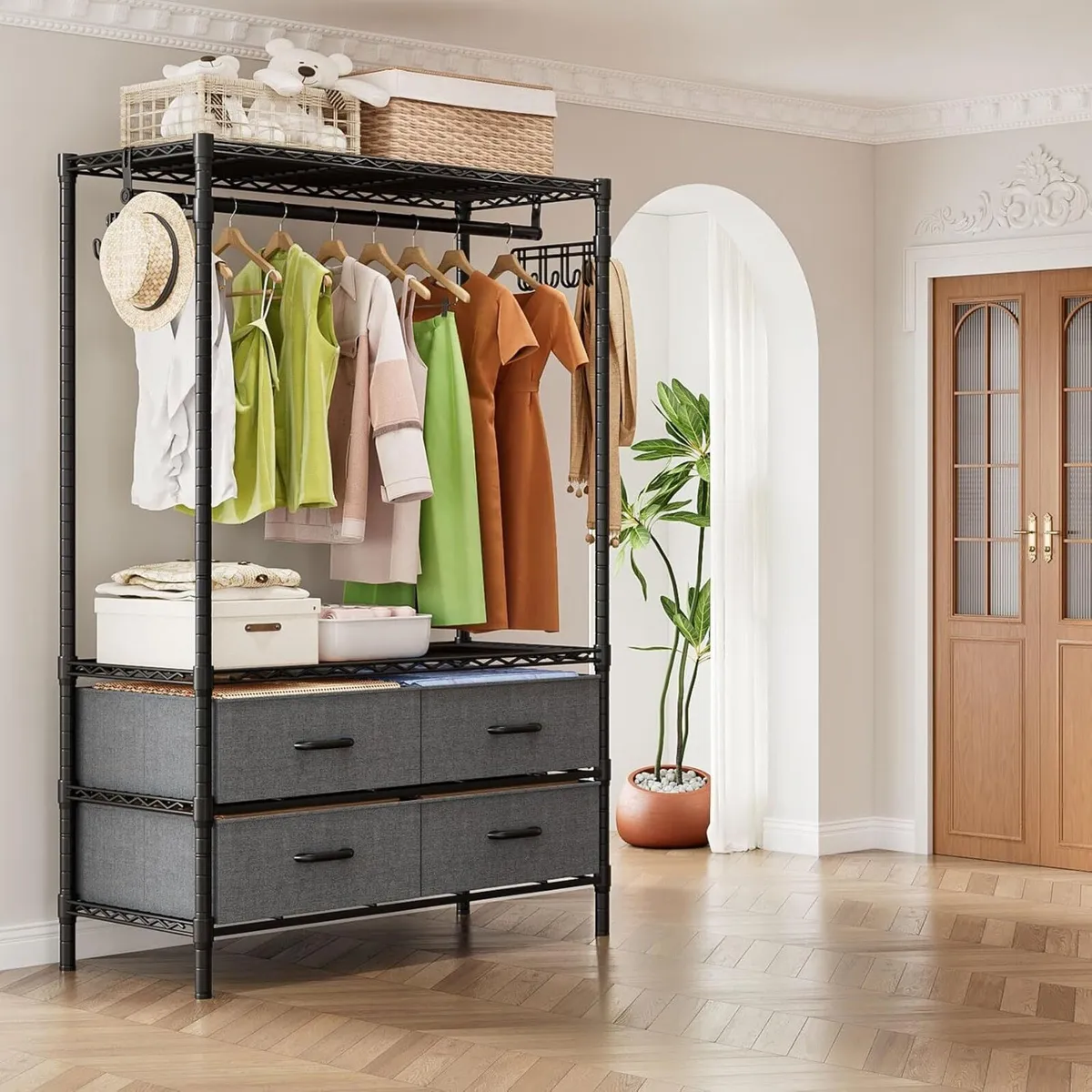 Clothes Rail Heavy Duty for Hanging with 4 - Image 3