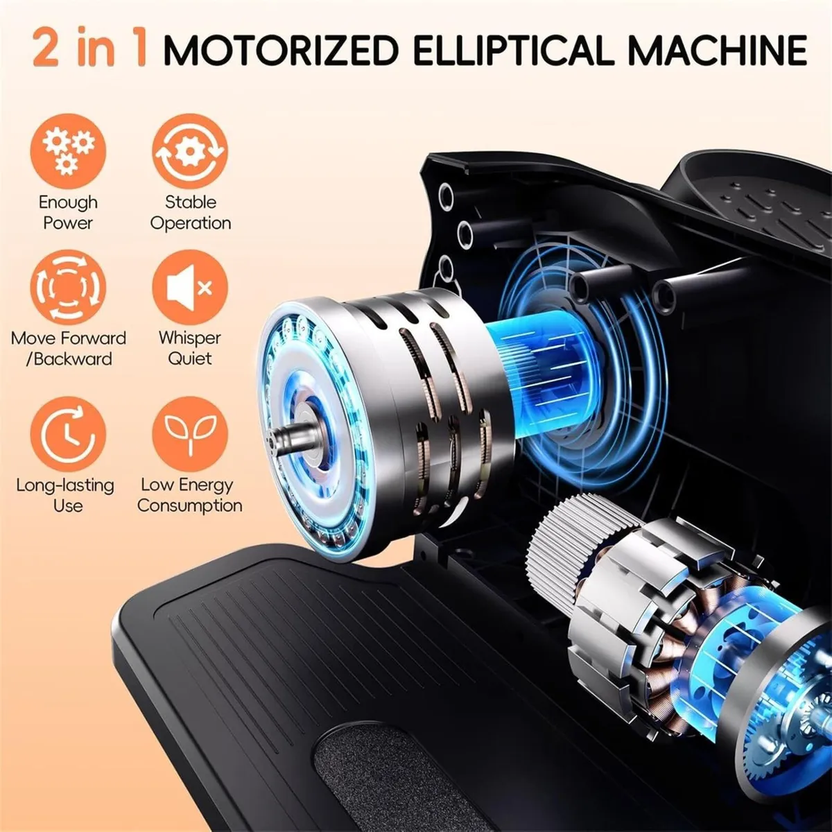 Under Desk Elliptical Machine for Home with 12 - Image 2