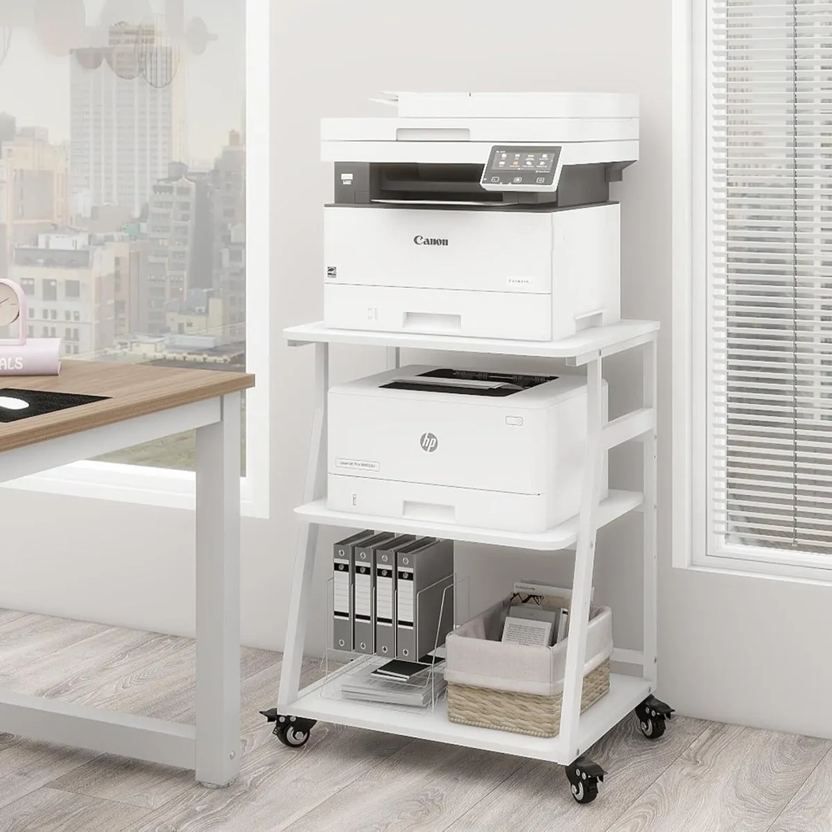 60x50x75CM Printer Stand 3 Tier Table with Storage - Image 1