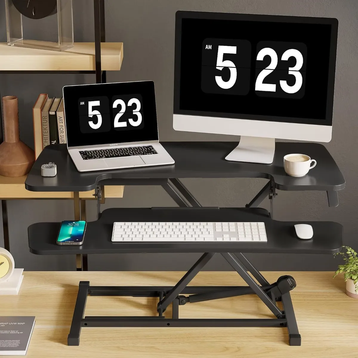 Standing Desk Converter Sit to Stand Up Riser - Image 2