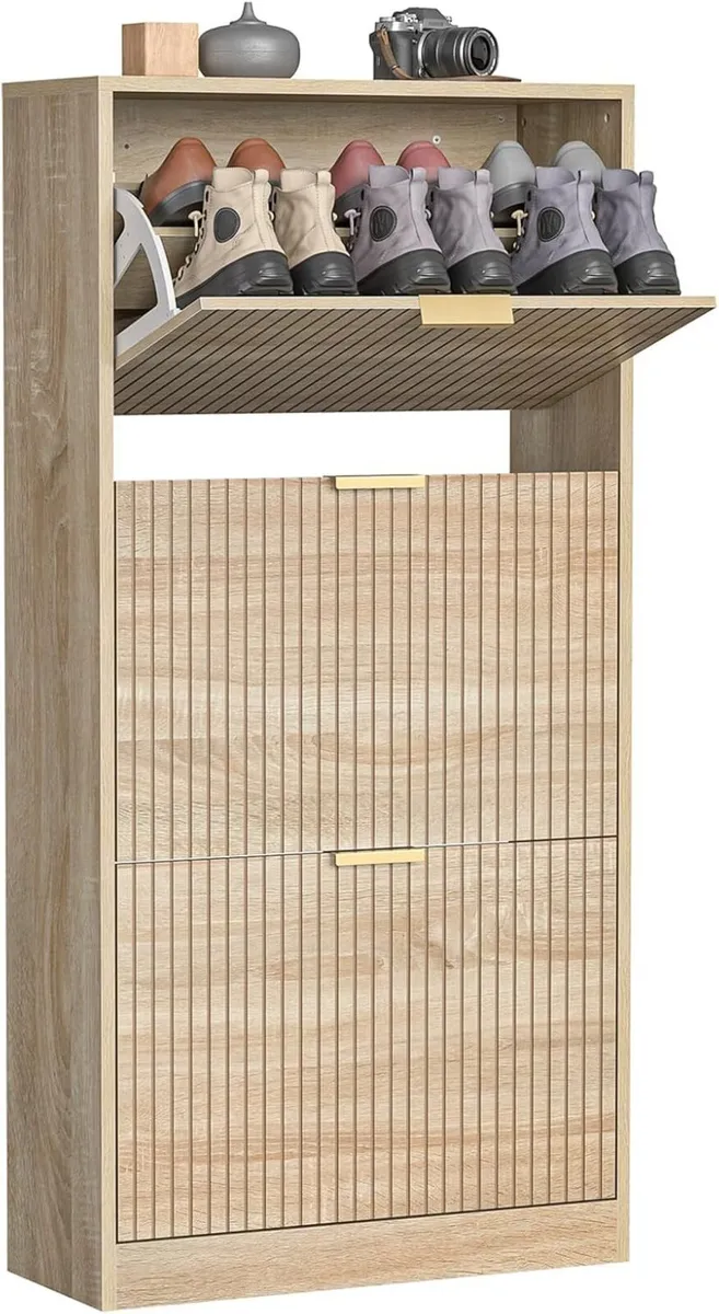 3 Drawer Shoe Cabinet Entrance Hidden Storage - Image 1
