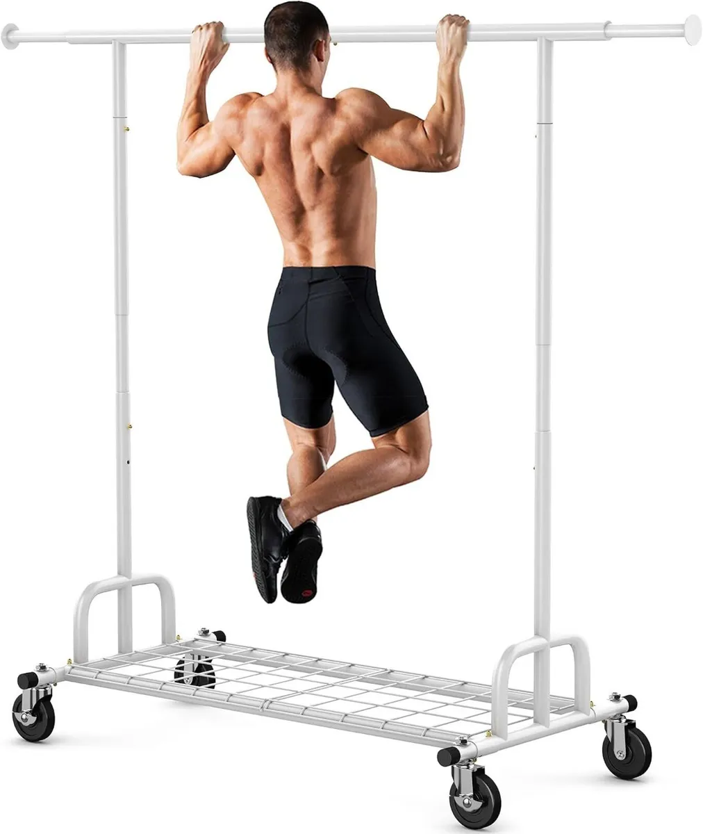 Heavy Duty Clothes Rail 238KG Capacity Extendable - Image 1