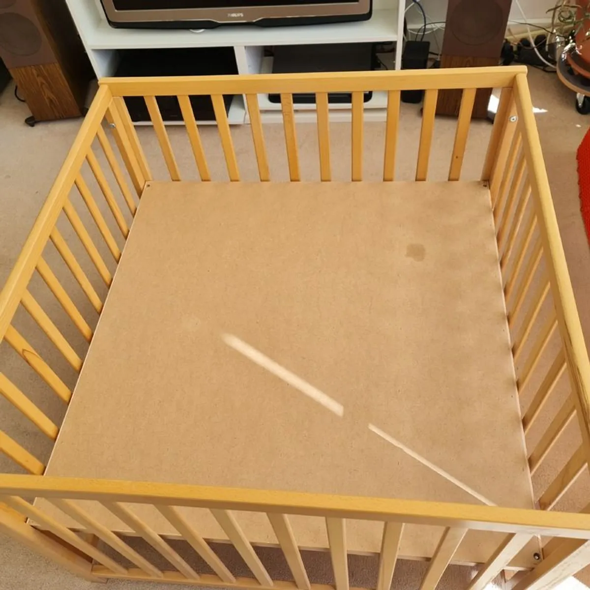 BabyDan Felix Natural Playpen, wood, height-adjustable - Image 4
