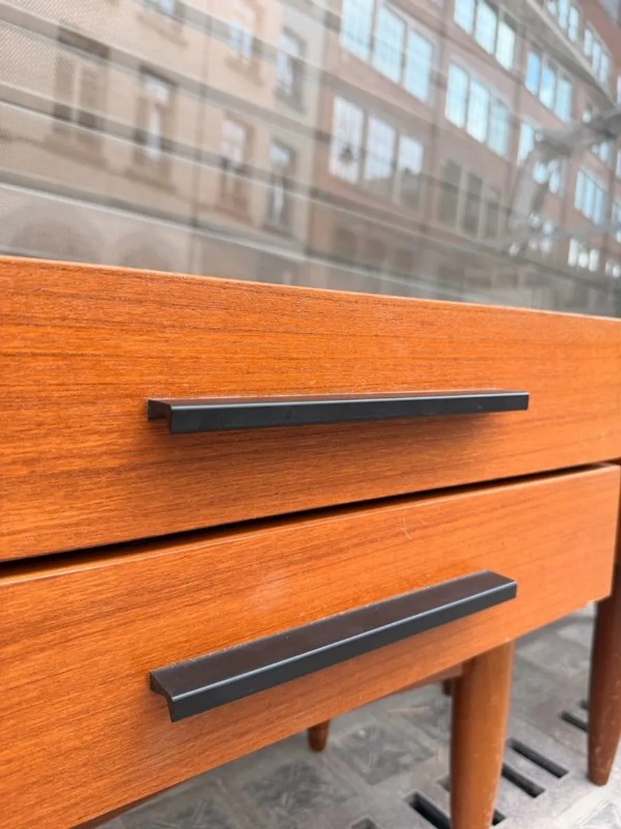 Mid century danish bedside lockers teak - Image 2