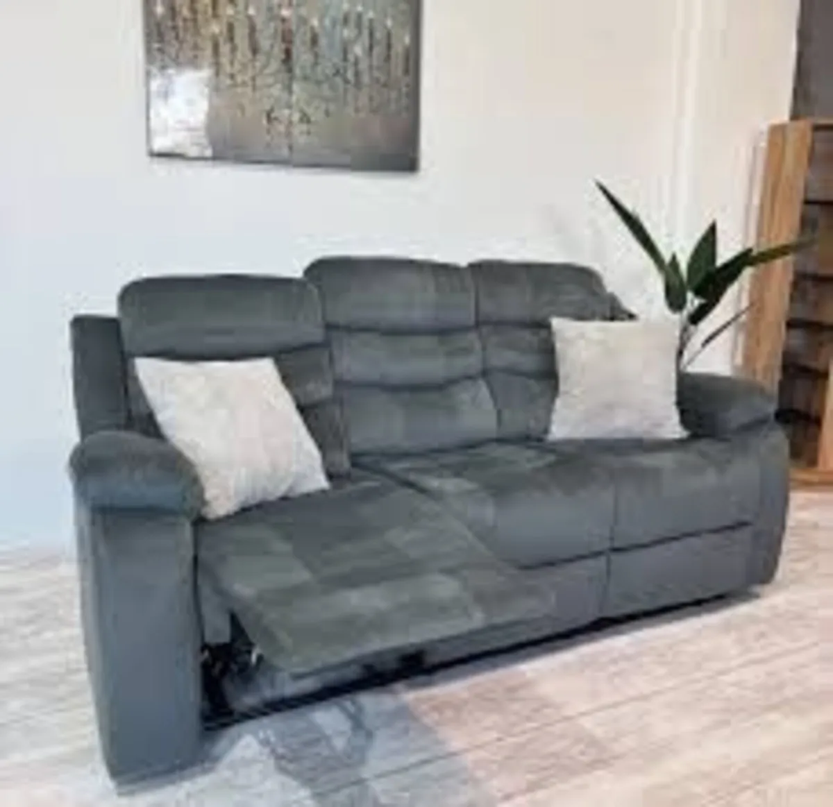 🛋️ HOUSTON 3-SEATER RECLINER SOFA – GREY 🛋️ - Image 2