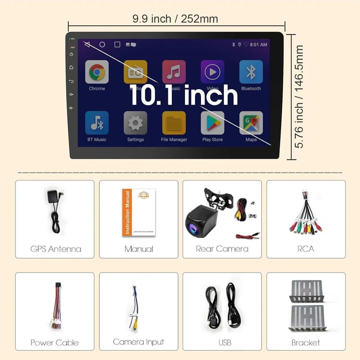 10.1 Inch Android Car Radio Wireless Stereo - Image 4