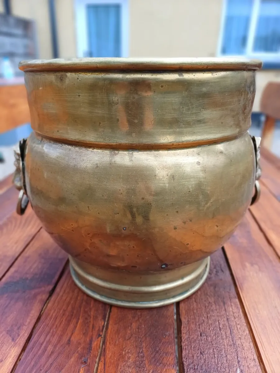 Vintage Brass Coal Bin - Image 2