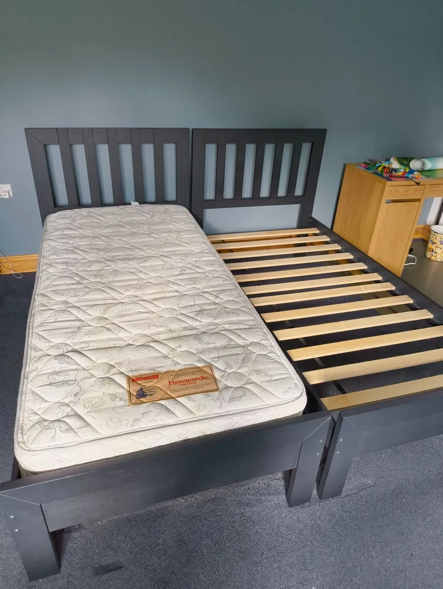 Navy blue single beds X 2 - Image 3