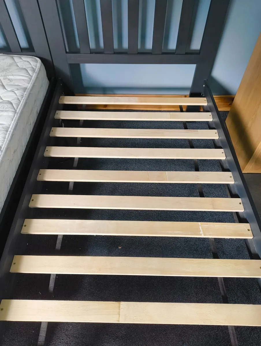 Navy blue single beds X 2 - Image 4
