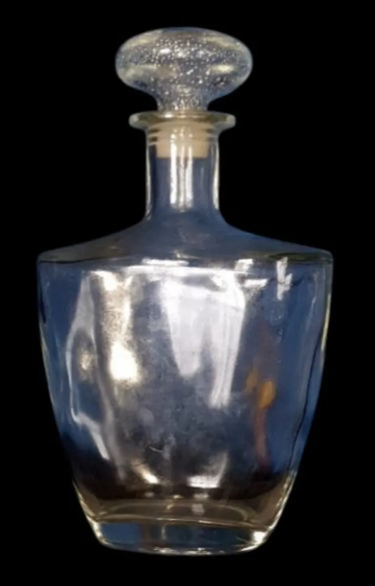 Pristine Vintage Clear Glass Decanter - Image 2