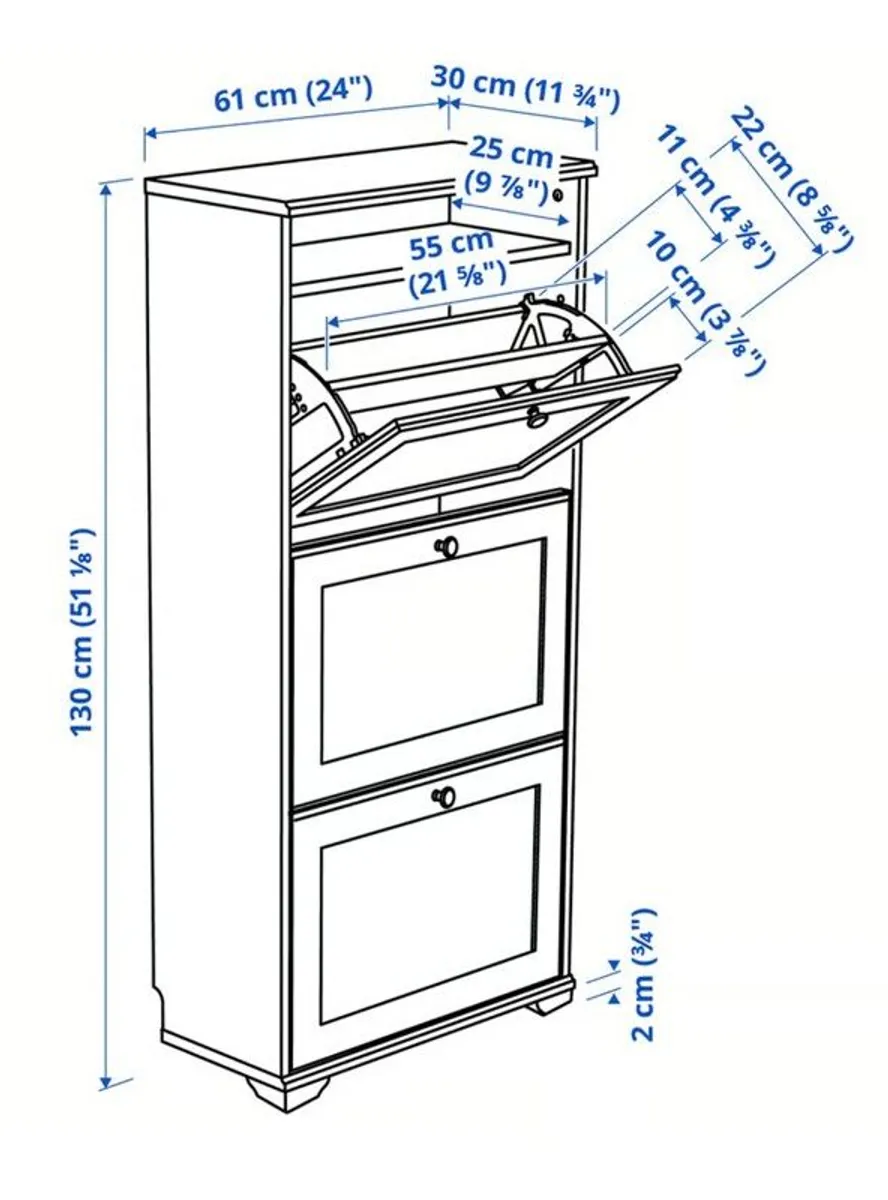 2 brand new IKEA Brusali shoe cabinets for sale - Image 3