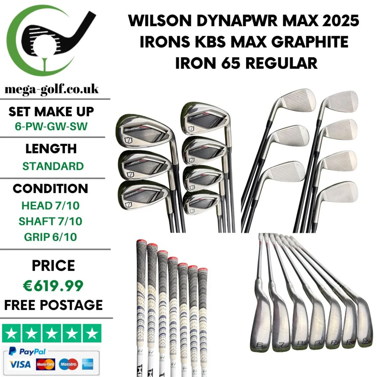 Wilson Dynapwr Max 2025 Irons / 6-Pw-Gw-Sw - Image 1
