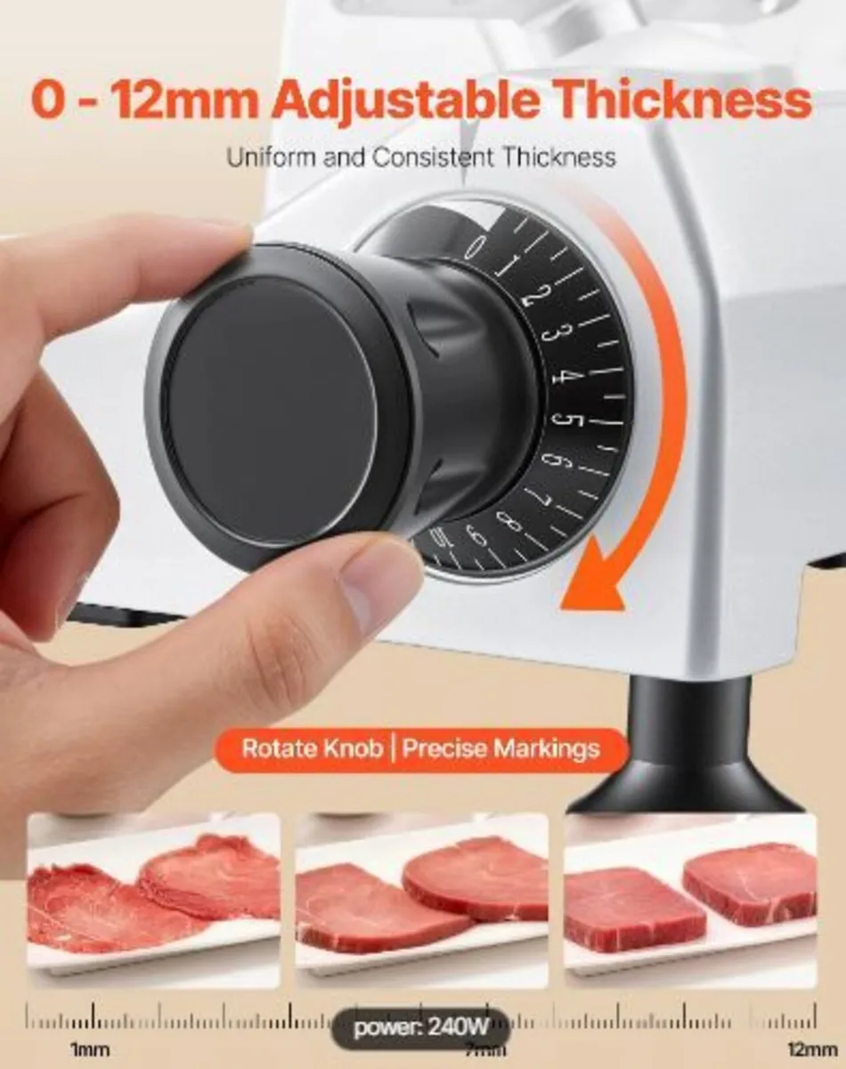 Commercial Meat Slicer, 240W - Image 4