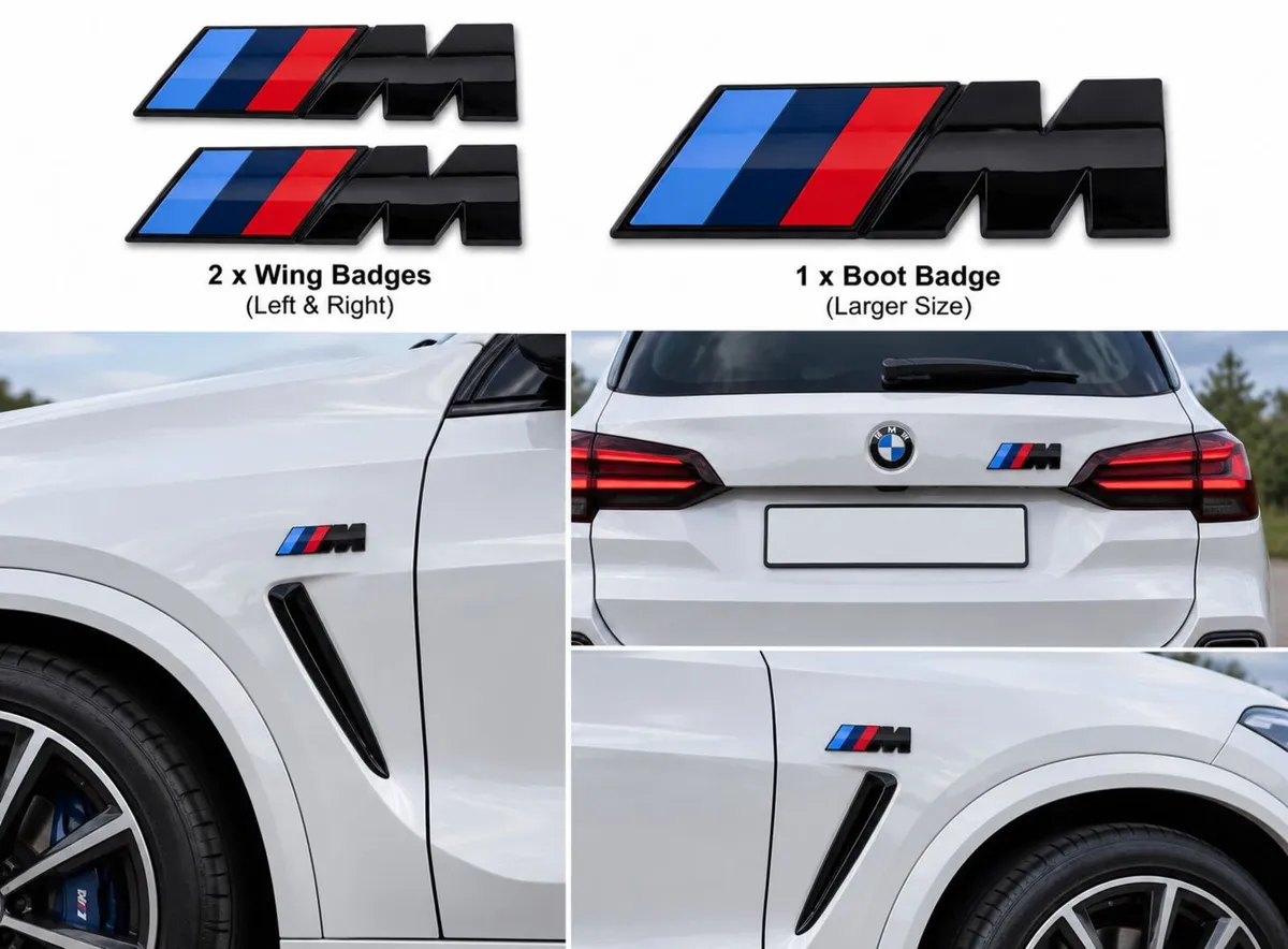 Bmw M Sport Wing + Boot Badges - Free Post - Image 1