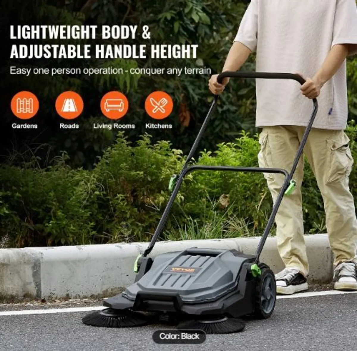 Walk-behind Hand Push Floor Sweeper, 65 cm - Image 4