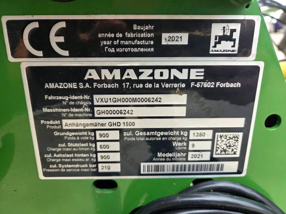 Amazone smartcut 1500
Fail collector
Zero grazer - Image 3