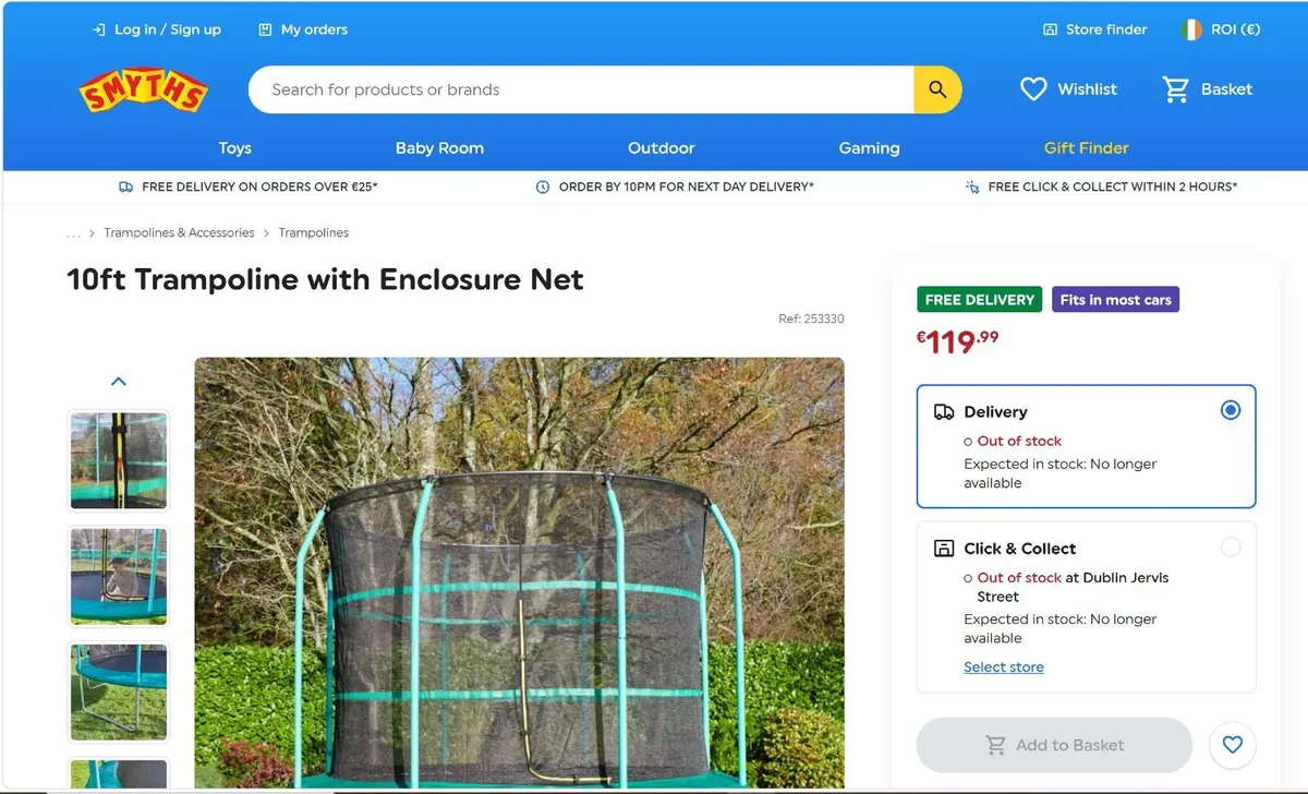 10ft Trampoline with Enclosure Net - Image 2